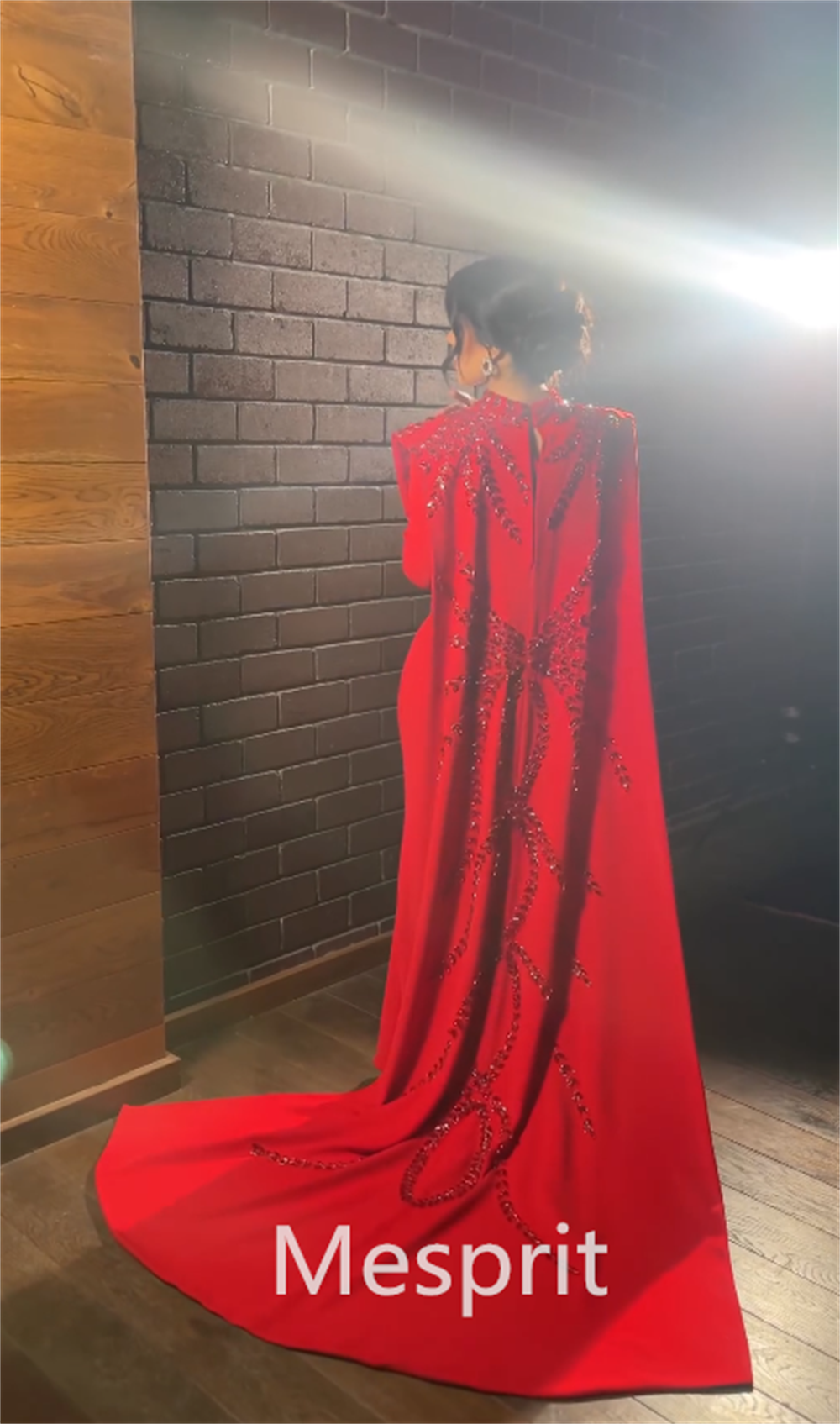 Customized Mesprit Exquisite Elegant High Collar Sheath Ball Gown Evening Dresses Sequin Bolero Watteau S Custom Dress