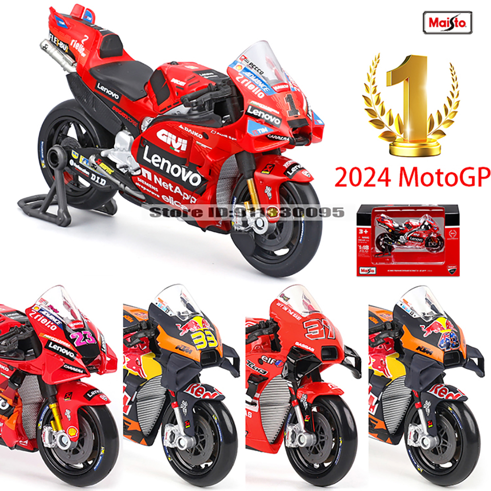 Масто 1:18 НОВИНКА 2024 Ducati Lenovo Team # 1 Чемпион Bagnaia Moto GP Racing, литой сплав, модель мотоцикла, коллекция, подарочная игрушка
