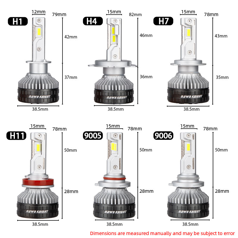 DAWNKNIGHT K9C Pro H7 H4 H11 หลอดไฟ LED ขนาดใหญ่หลอดทองแดงไฟ LED H1 HB3 9005 HB4 9006 12V สําหรับรถ LED ไฟหน้าหลอดไฟ