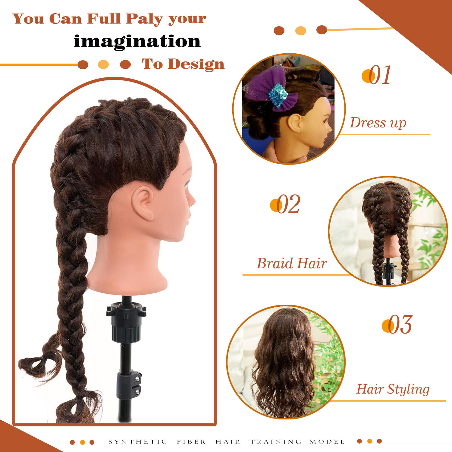 Mannequin Kopf Ausbildung Kopf Für Braid Friseur 100% Hohe Temperatur Faser Weibliche Mannequin Training Puppe Kopf
