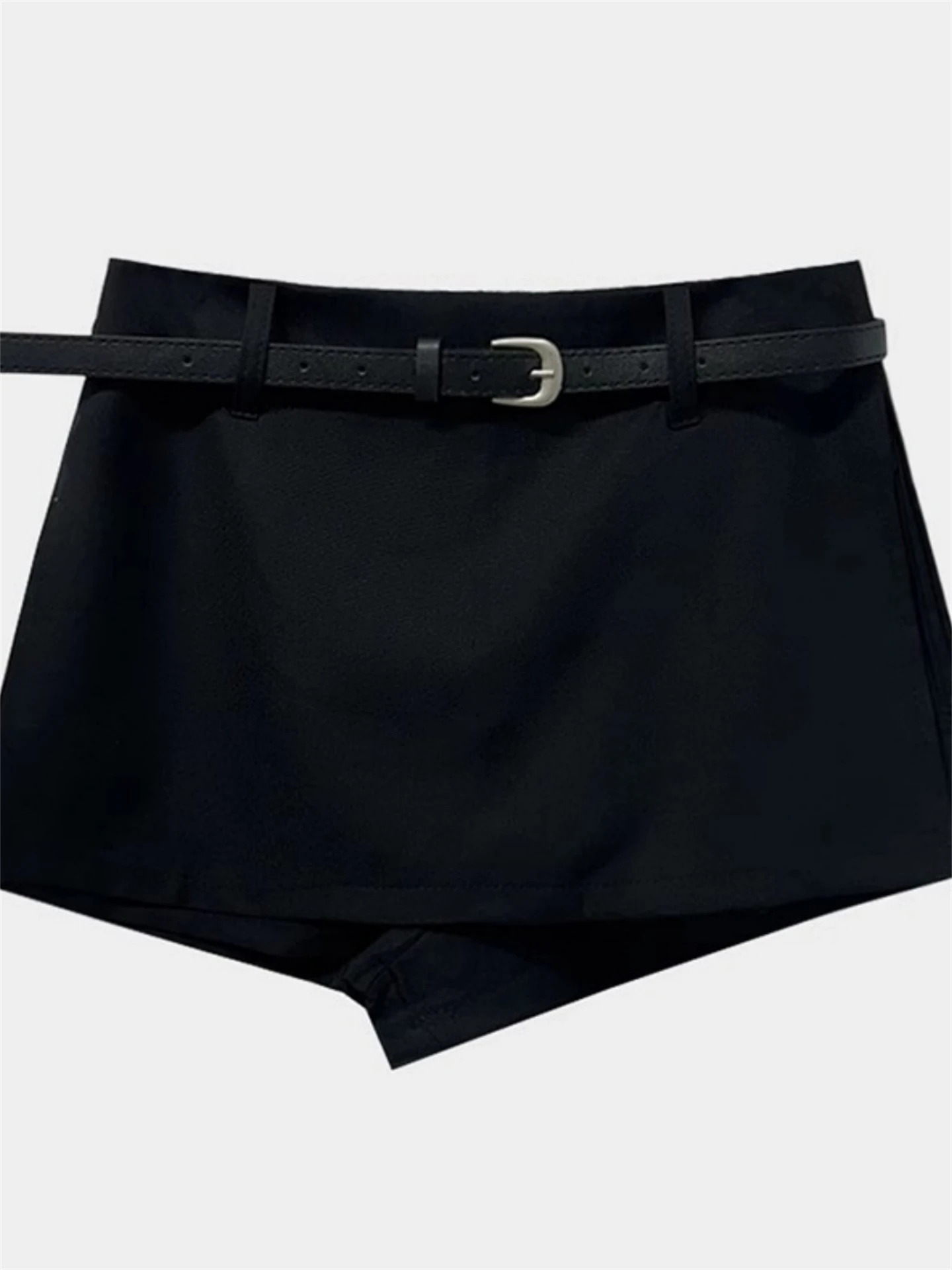 falda Nea en Línea A con Cinturón, Cintura Alta, Estilo Coreano, Informal de Negocios para Mujer, Versátil, Falda Midi