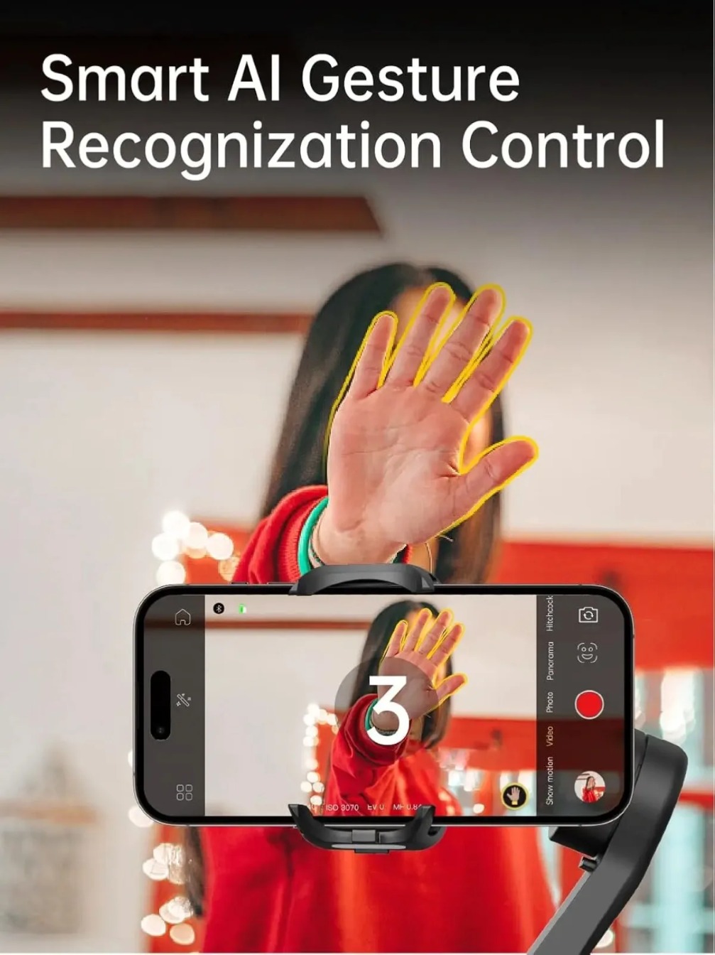 #Folding Handheld Gimbal Smart XE 3-Axis Phone Gimbal Stabilizer With Focus Wheel for iOS Android iPhone 16-12 Vlog Stabilizer