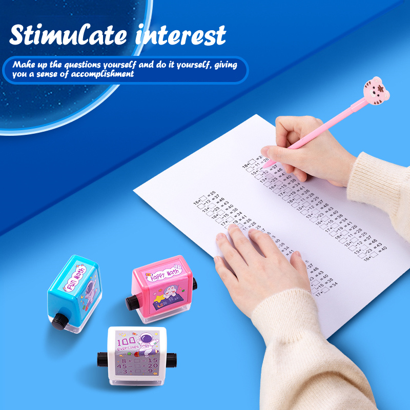 Leerstempel 2 In 1 Vul De Lege Roller Herbruikbare Wiskunde Roller Ontwerp Digitale Stempel In In 100 Wiskunde Praktijk