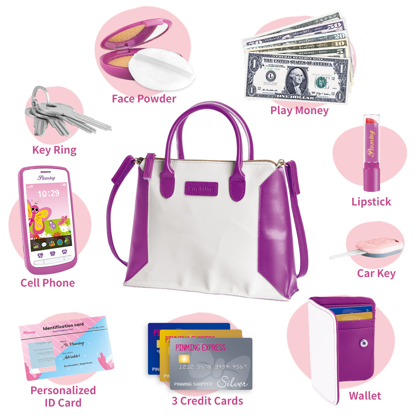 Рюкзак, имитация косметика, макияж для детей, игрушки для девочек от 7 до 10 лет, блестящая игрушка для волос, имитация игры