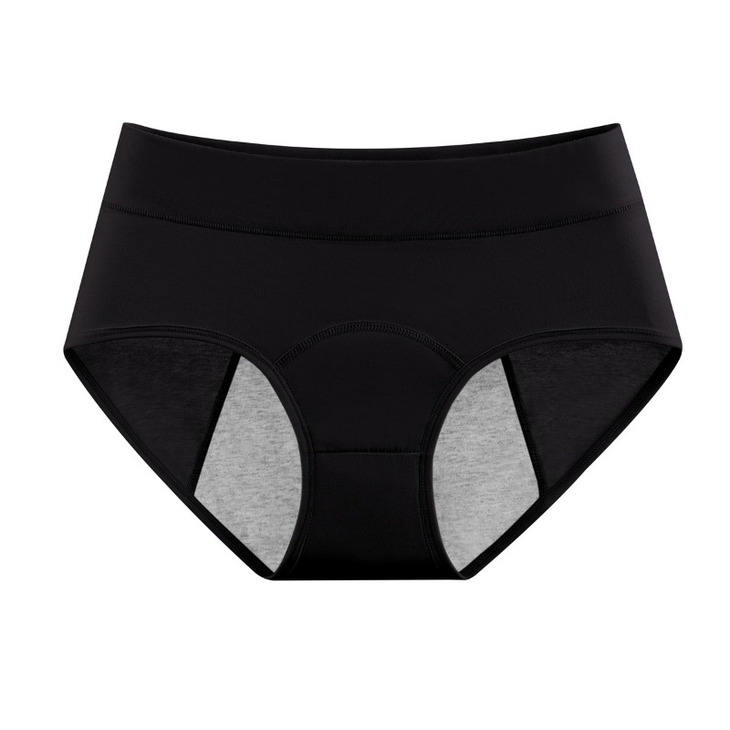 Culotte Menstruelle Taille Haute en Coton, Sous-Vêtement Menstruel