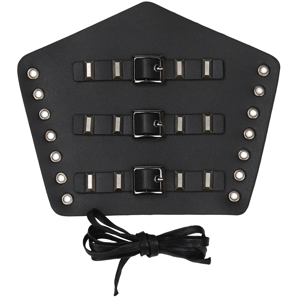 New Personalized Exaggerated Leather Punk Riding Arm Bracelet Bracelet Medieval Knight Wrist Guards Cosplay Party Props 1PC