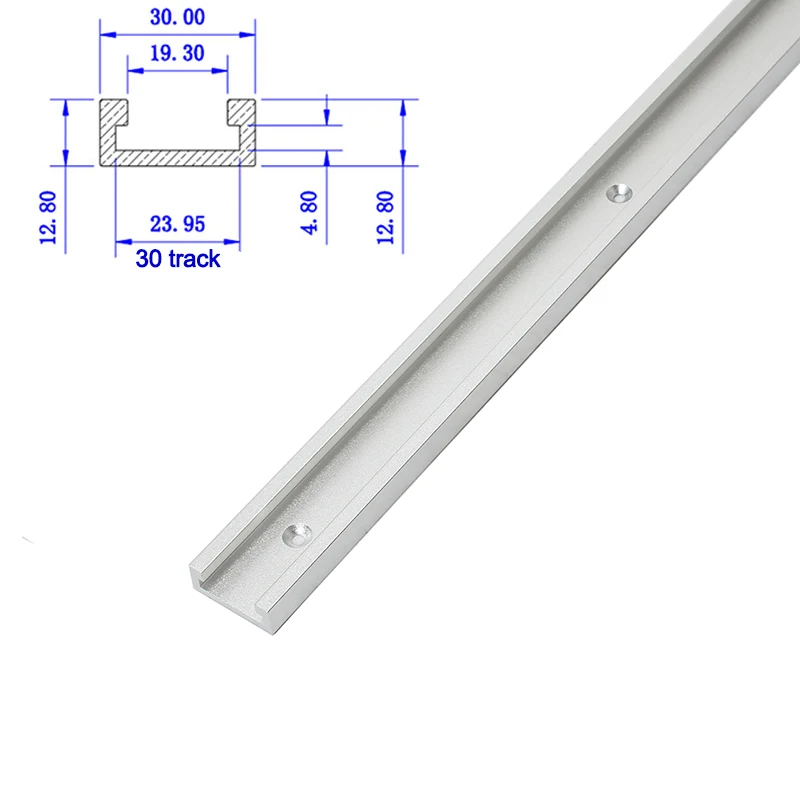 19/30/45/75Type Aluminium Alloy T-tracks Slot Miter Track Jig Miter Bar Slider Table Saw Router Table T-Slot DIY WoodworkingTool