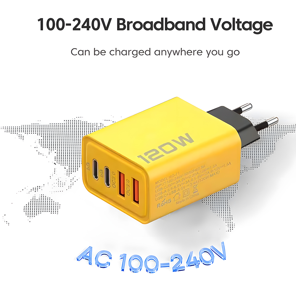 Caricatore USB C PD a 4 porte Carica rapida 3.0 Tipo C Caricabatterie per telefono USB Adattatore di ricarica rapida per iPhone 15 14 Samsung Xiaomi Huawei