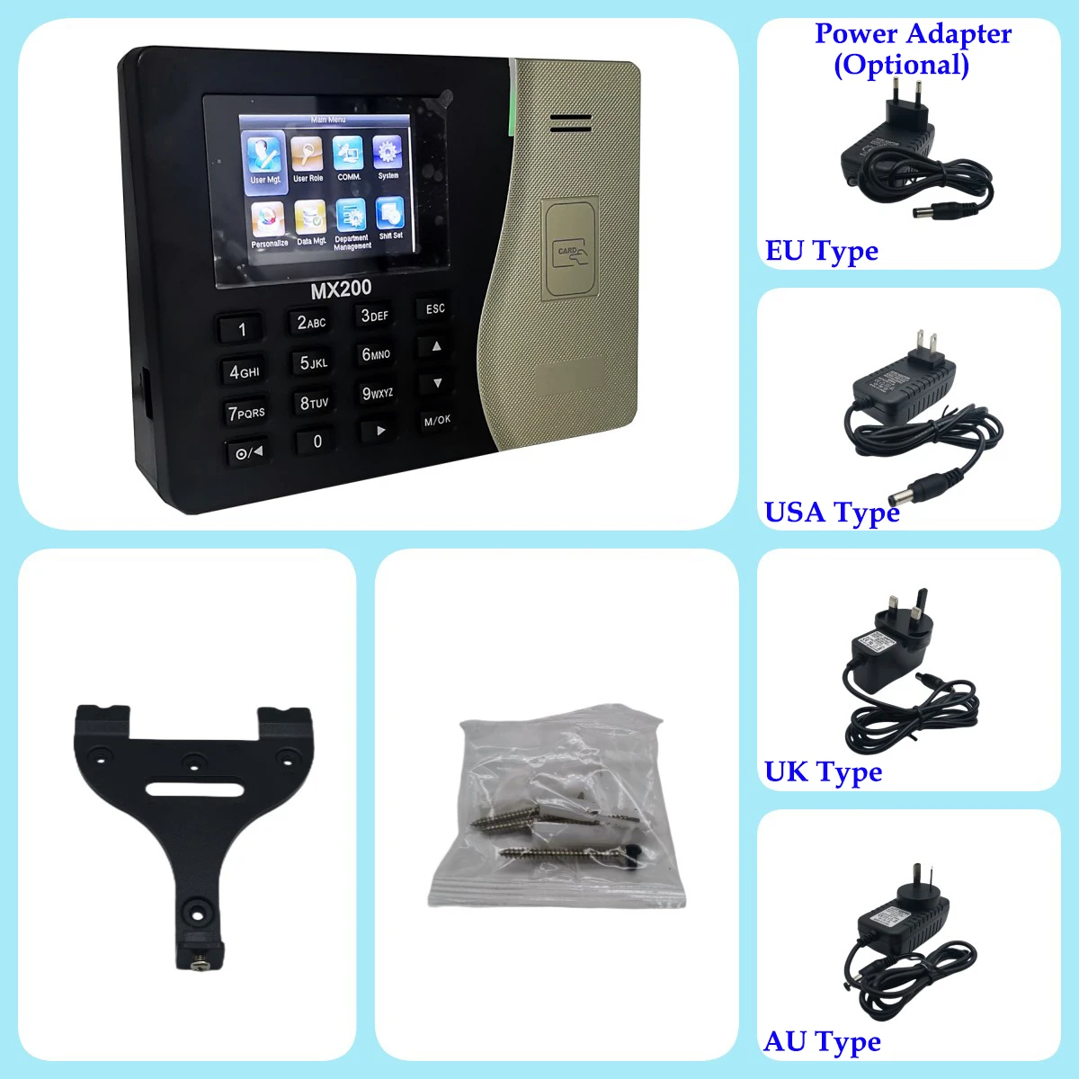 ZKTime 5,0 TCP/IP SSR RFID приближение 125 кГц карта времени и посещаемости система MX200