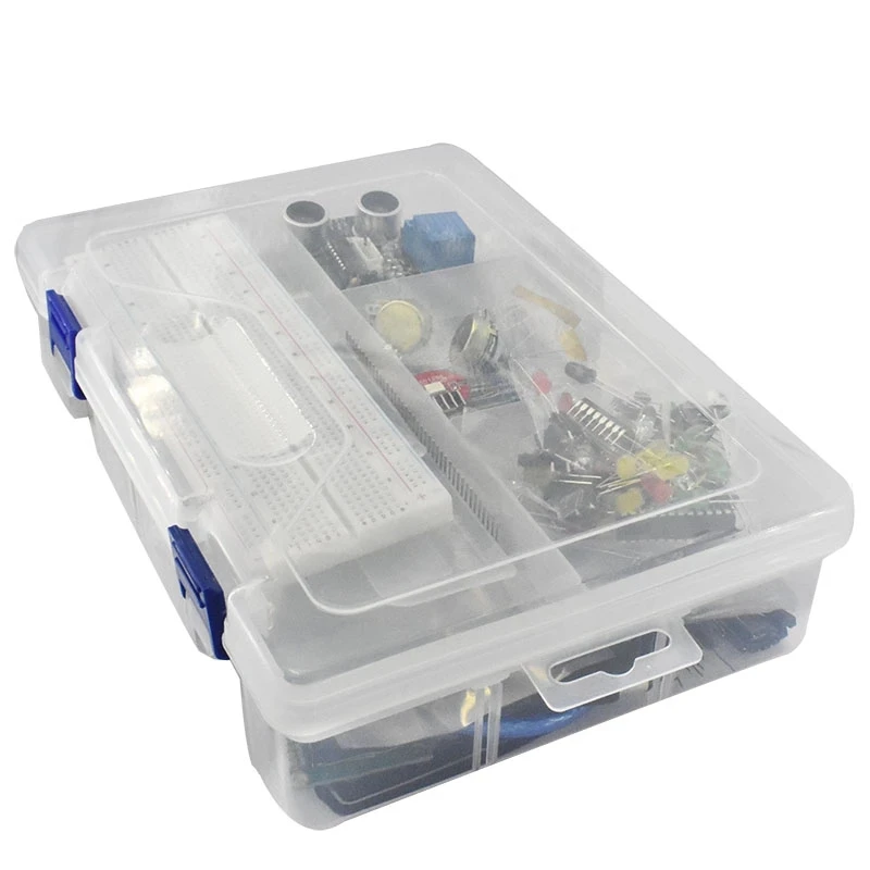 Kit de inicio para Arduino Uno R3 - Uno R3 Placa de pruebas y soporte Motor paso a paso / Servo /LCD1602 / Cable de puente / UNO R3