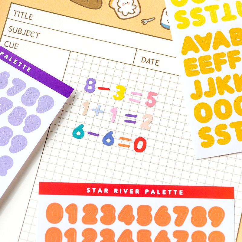 6 Tấm Bảng Chữ Cái Miếng Dán Keo Tự Chữ Dán