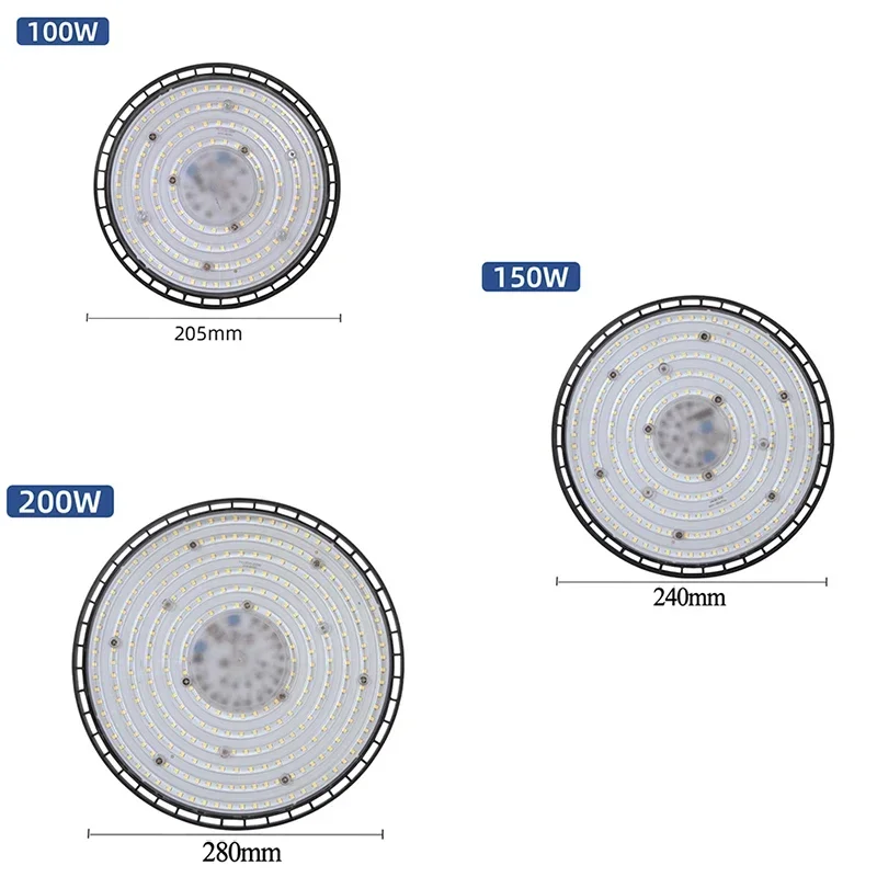 最新の 100/150/200 ワット 220V ハイベイライト UFO LED ウォーム/ホワイトライト倉庫ガレージライト超高輝度工業用照明ホット