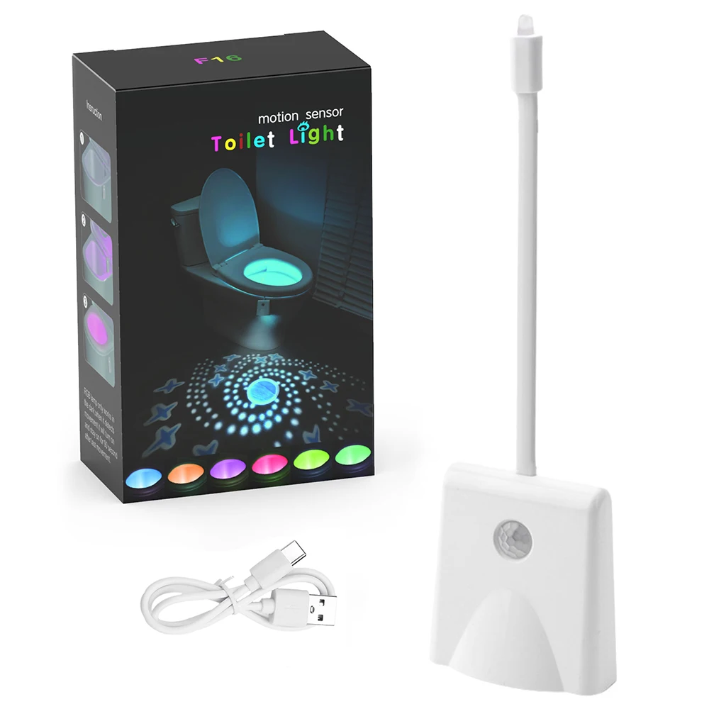 トイレナイトライトモーション活性化便器ライト 7 色変化浴室装飾 LED 常夜灯ナイトランプスマートライト