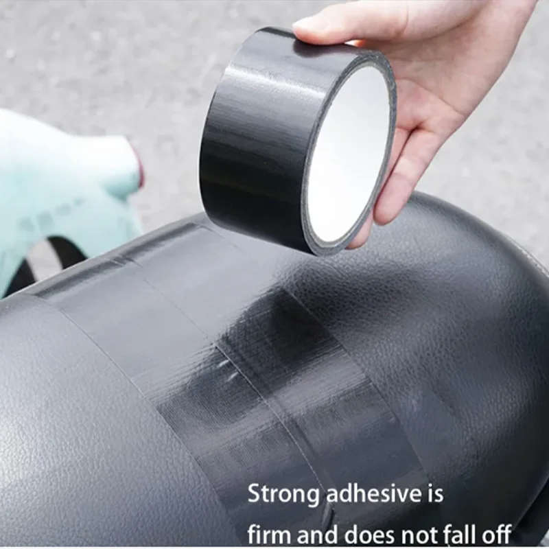 Il nastro adesivo a base di tessuto nero viene utilizzato per la riparazione di cuscini, sedili in pelle, divani, riparazione per perdite, nastro di riparazione resistente all'usura in pelle