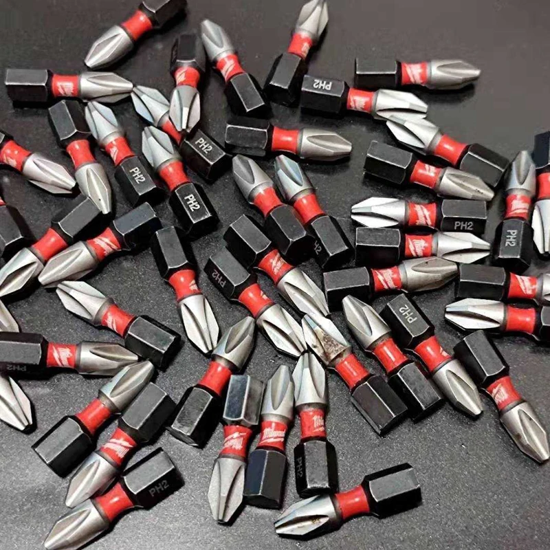 Milwaukee Original PH2 25MM Shock Wave Impact Bit Hardness Alloy Driver Head Screwdriver Wrench Screw Drill Bits Tool Attachment