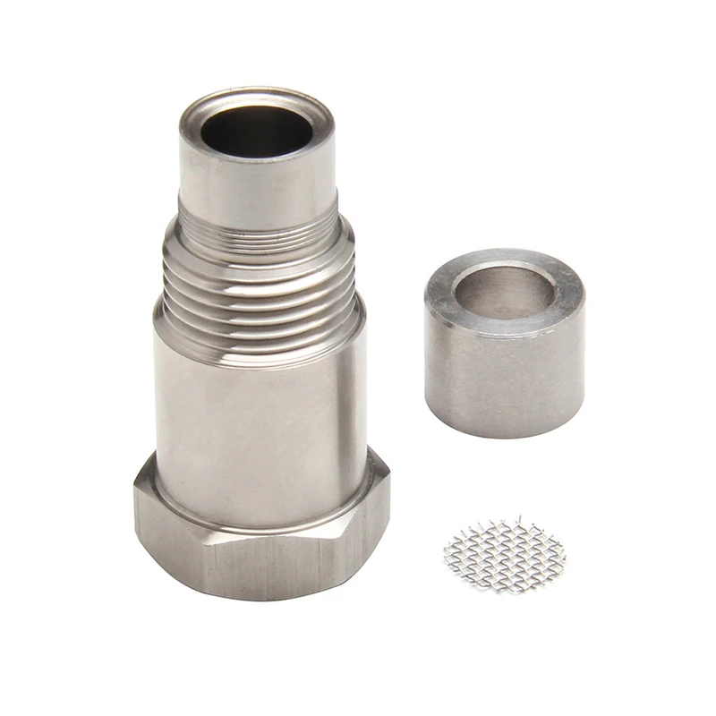 Adaptador do sensor do oxigênio do aço inoxidável, espaçador do sensor do O2, conversor catalítico do Bung, luz da verificação do motor, M18 X 1.5, 1PC