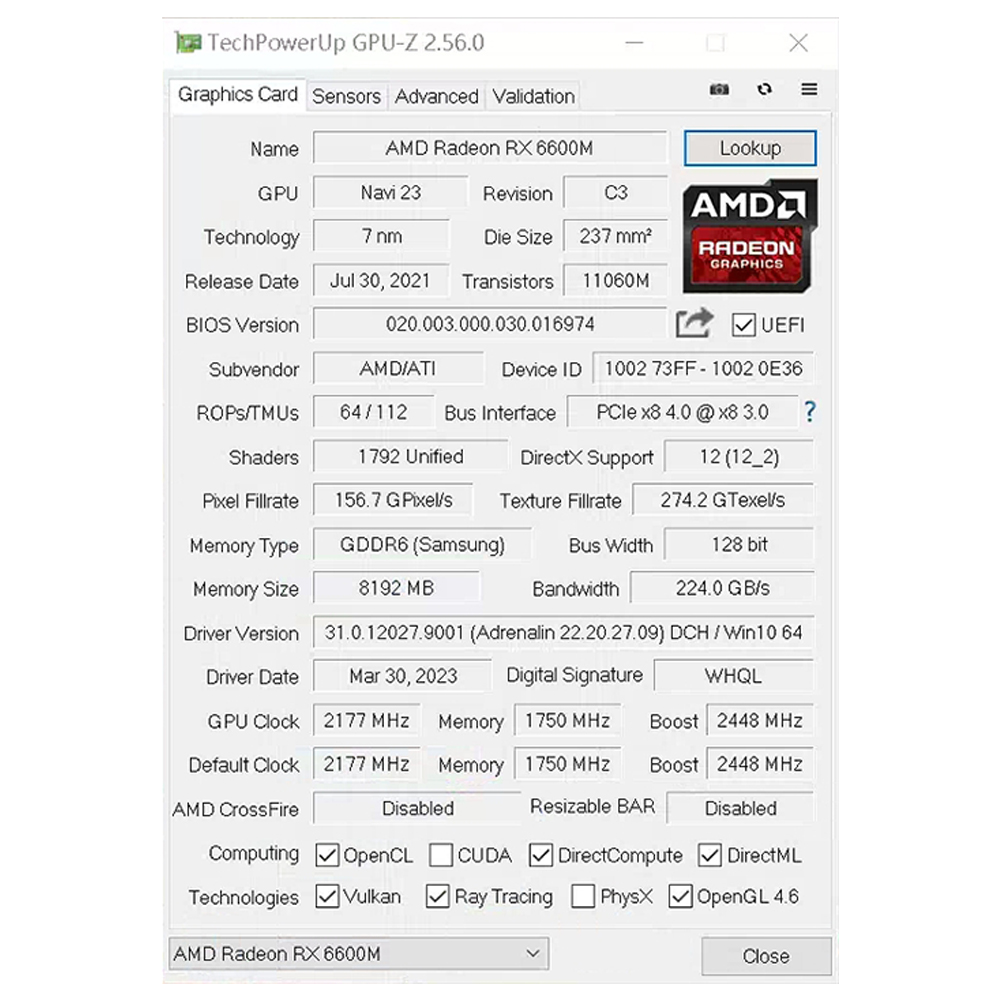 Оригинальная видеокарта SOYO RX6600M 8G GDDR6, HDMI-совместимый, DP PCIE 4.0, подходит для настольных игровых компьютеров