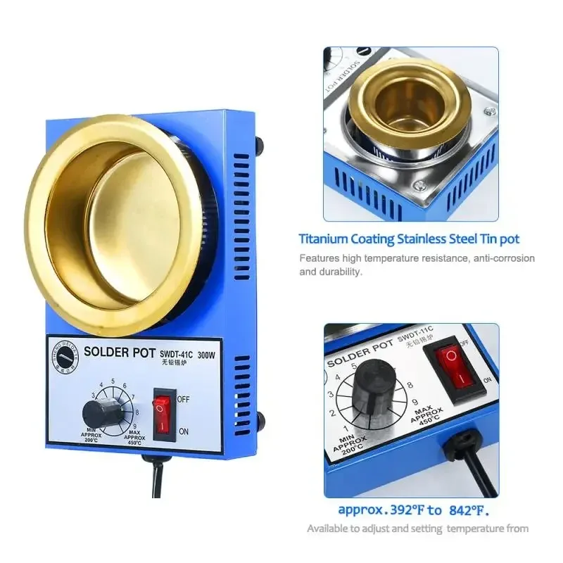 Melting Furnace Stove Pot Tools EU Plug 220V 150/160W Adjustable Temperature Tin Meltin