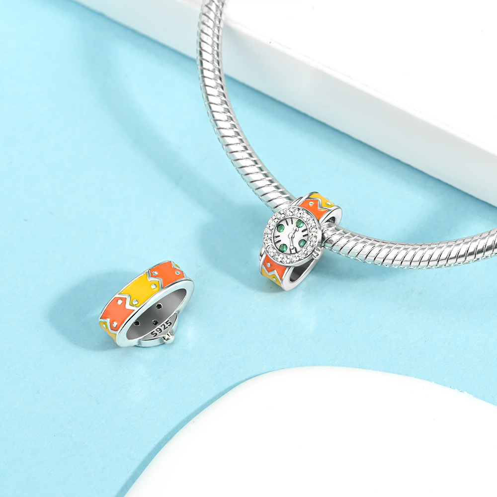 정통 925 스털링 실버 매력 스파클링 스타 문 & 썬 펜던트 맞는 원래 팔찌 DIY 여성 목걸이 쥬얼리 선물