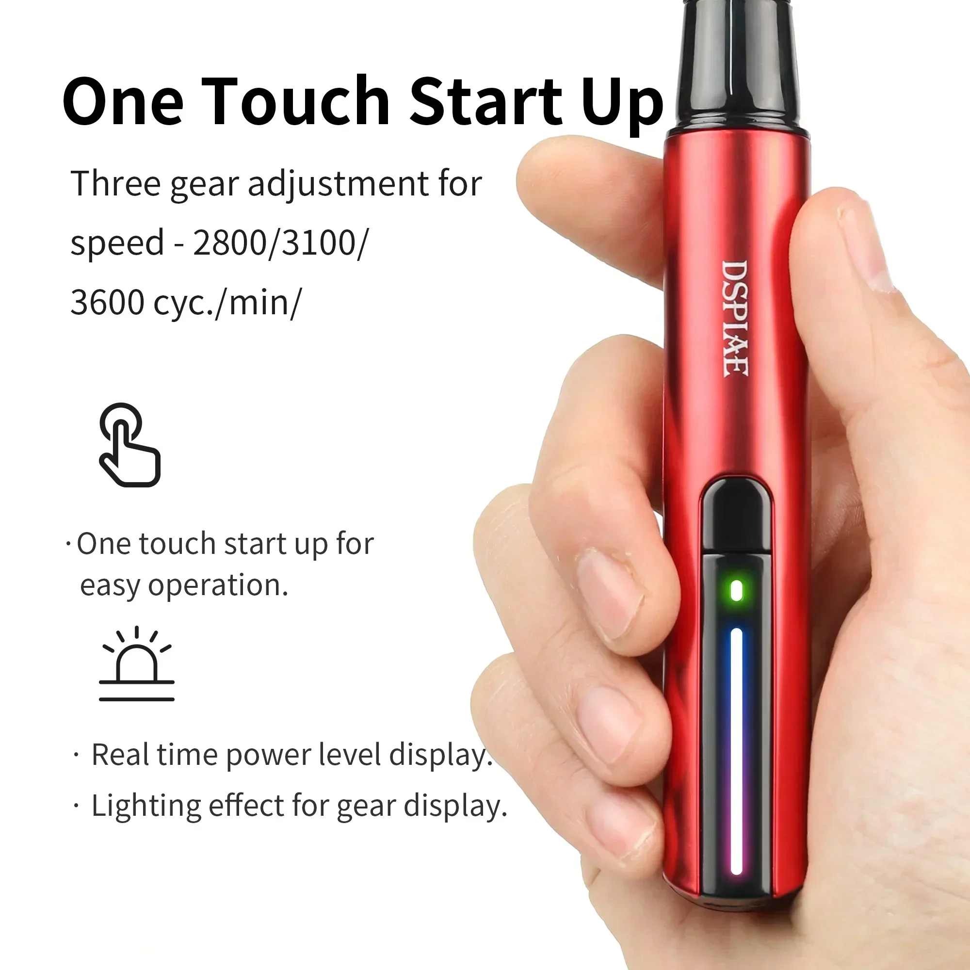 DSPIAE-ES-A Reciprocating Sander Electric Grinding Pen, Plastic Model, Sanding Paper Head for Military Model Craft Tools, Hobby