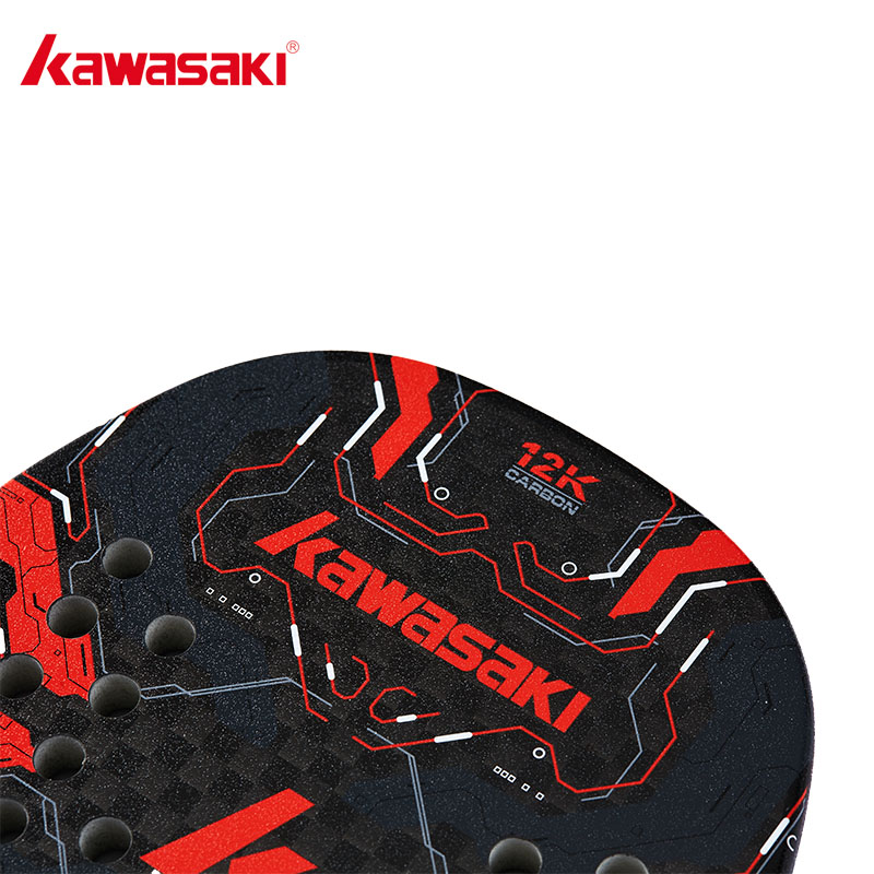 คาวาซากิ12K 100% แร็กเกตคาร์บอนไฟเบอร์ M12หลักเทนนิสชายหาด