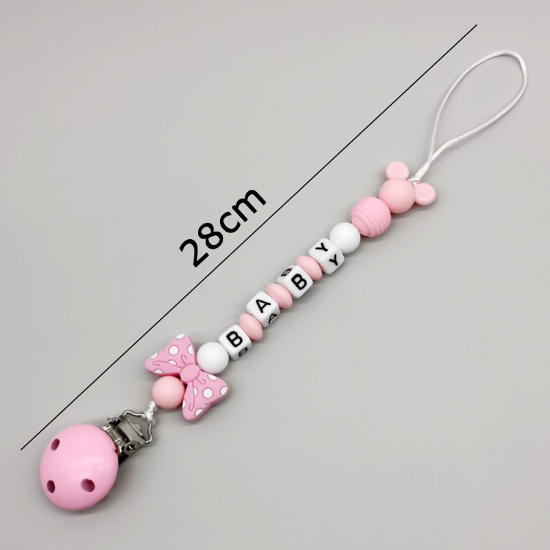 Baby Pacifier Clip Personalize Name Custom Newborn Dummy Nipple Holder Chain Babies Accessories Pendant Teething Toys Chew Gifts