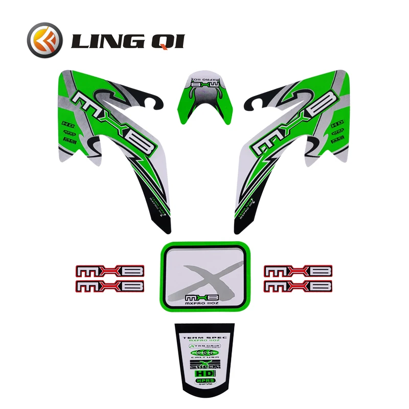 Xe Máy Miếng Dán Decal Cho CRF 50cc Hố Bụi Bẩn Đua Xe Đạp Kohis Crf50 Paster Xanh Đỏ Vàng Xanh