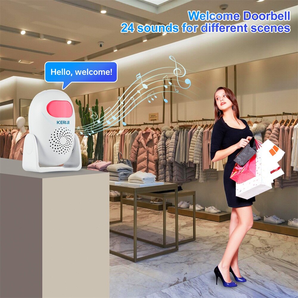 KERUI M120 Smart Motion Detektor Alarm PIR Infrarot Anti-Diebstahl Einbrecher Willkommen Chime Türklingel Für Garage Shop Home Security