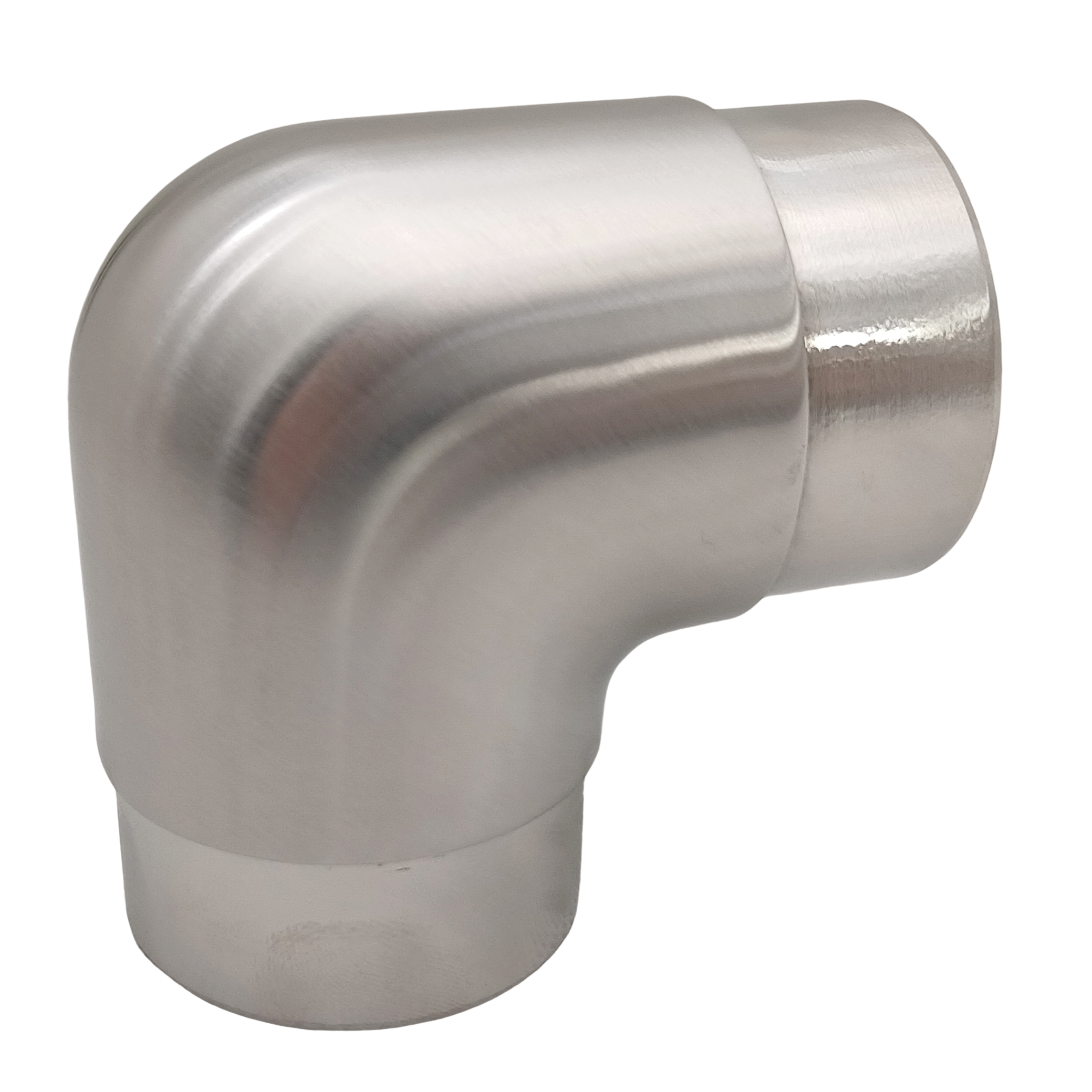 2 Inch Stainless Steel Stair Railing Handrail Corner Connector Satin Polished 90 Degree Elbow