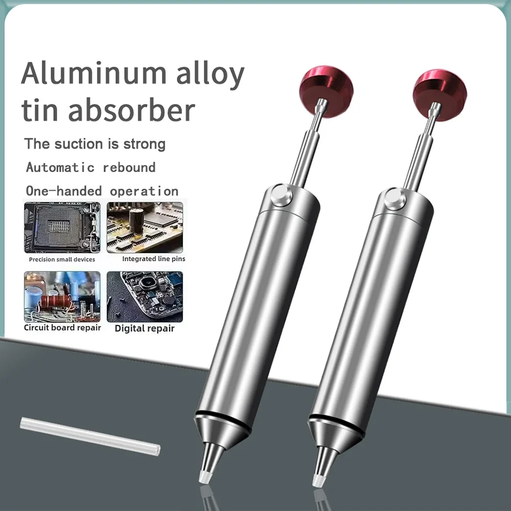 Aluminium desoldeerpomp zuig tin pistool solderen sucker pen vacuüm ijzer lassen reparatie tool voor elektronische component