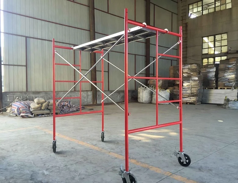 Galvanized Painted H Frame Ladder Walk Through Scaffolding Andamio for Construction