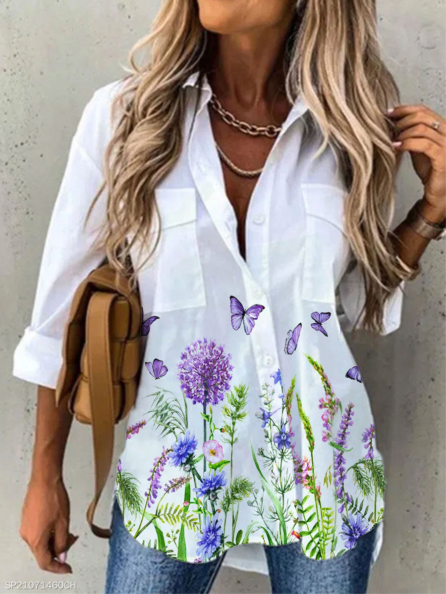 Frühling und Herbst Damen Shirts Lose Mode Große Größe Shirts Damen Casual Langarm Damen Tops