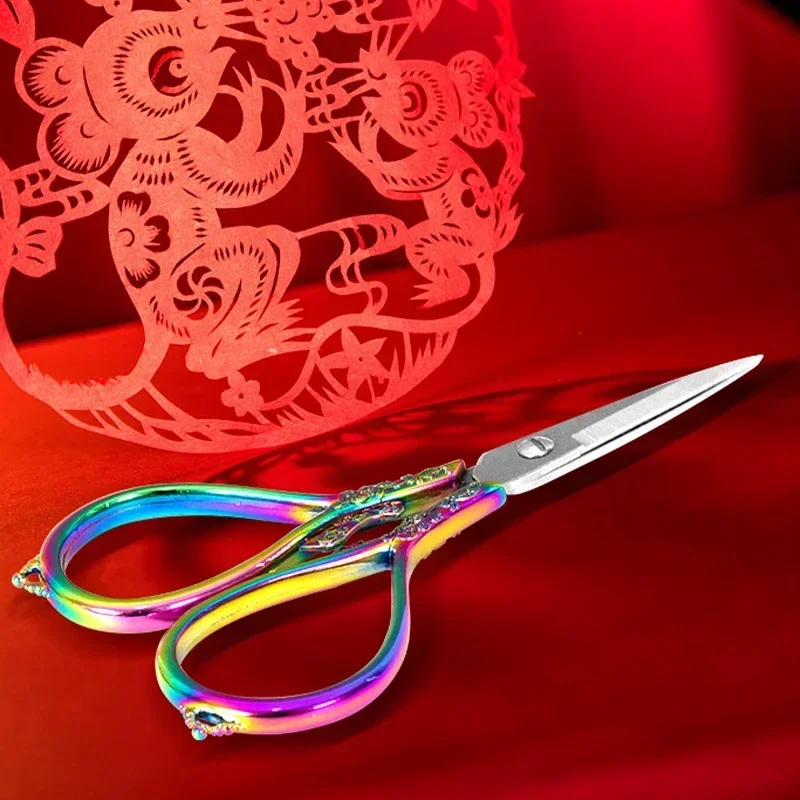 Retro CROSS Stitch กรรไกรโบราณทนทานเหล็กสูงตัดหัตถกรรมเย็บผ้าในครัวเรือนสําหรับผ้า Scisso กรรไกร