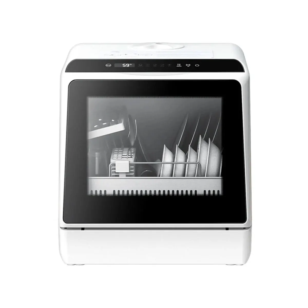 BlitzHome BH-CDW1 lave-vaisselle de comptoir Portable intelligent avec contrôle APP 4-6 ensembles de lave-linge à double Modes d'entrée d'eau de grande capacité