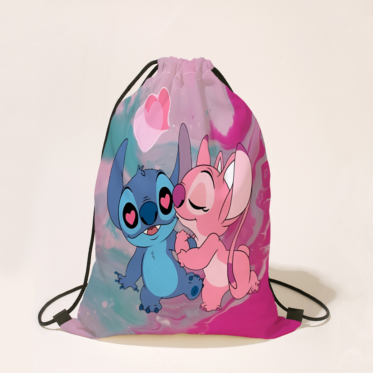 Disney Stitch Drawstring Bag Boys Girls Cartoon Drawstring Backpack Party Gifts Drawstring Bags Birthday Party Decorations
