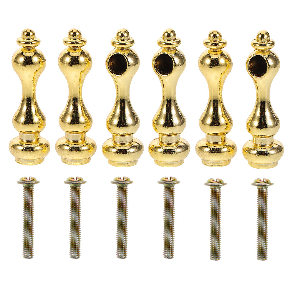 6 pçs acessórios de cerca conectores de móveis de metal liga de zinco trilhos de vidro pós tampas para armários de vinho ferragens modernas