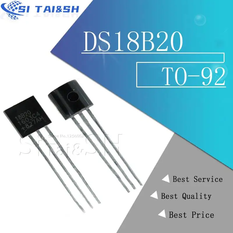 5 uds DS18B20 18B20 18S20 IC CHIP termómetro Sensor de temperatura sistema de datos