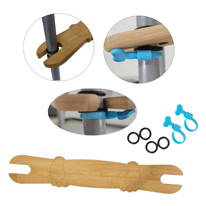 Non-SLIP ไม้ไผ่ธรรมชาติเก้าอี้สูงเท้าปรับเด็ก Highchair เท้าเหยียบสําหรับ IKEA Antelop เก้าอี้สูงอุปกรณ์เสริม