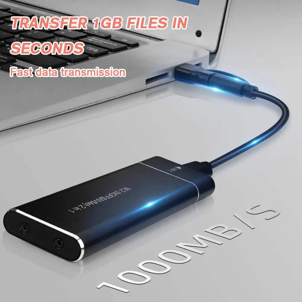 Dual Protocol M2 SSD Case M.2 NVMe SATA SSD Enclosure Adapter 10Gbps USB 3.1 Type C External Enclosure Supports M And B&M Keys