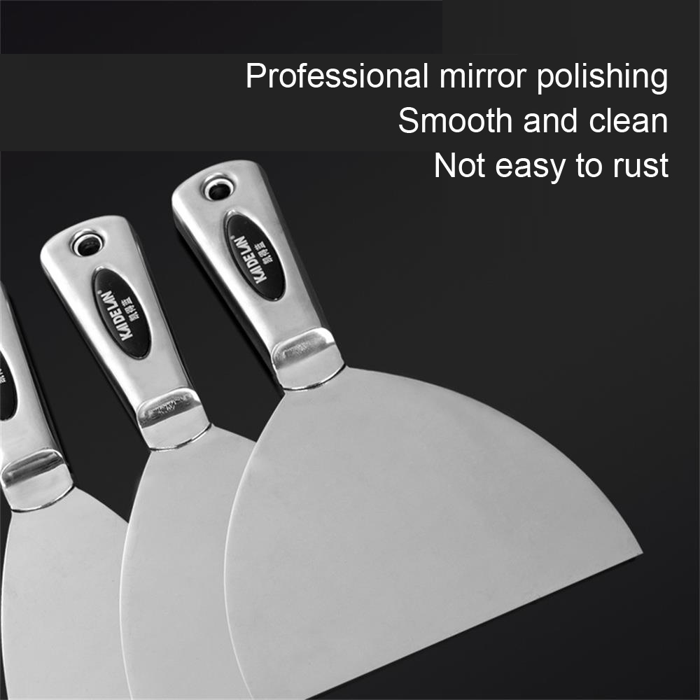 2 "3" 4 "5" 6 "8" 10 "สแตนเลสแบบบูรณาการ Putty Knife Clean Scraper Spatula Drywall สีเครื่องมือปูนปลาสเตอร์เครื่องมือก่อสร้าง