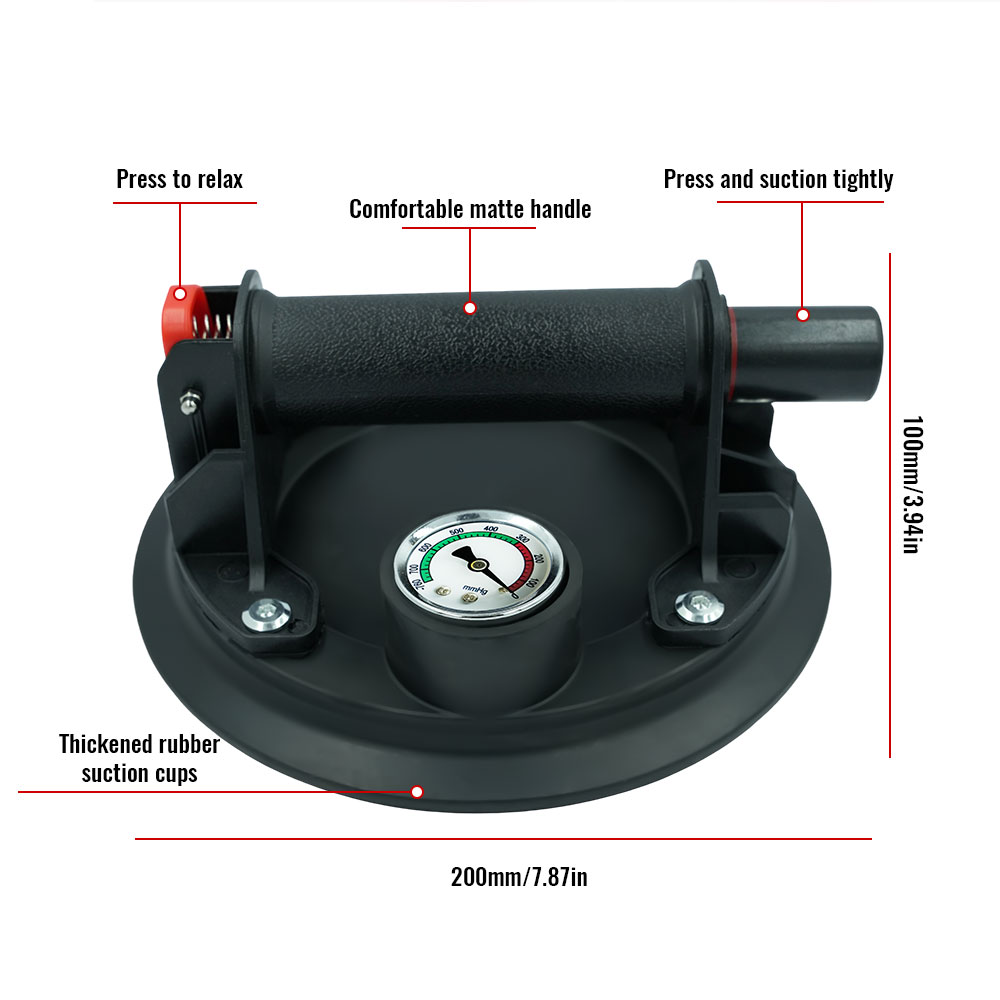 Vacuümzuignap 250 kg draagvermogen 8 inch vacuümzuignap Zware lifter voor graniet tegels glas Handmatig tillen
