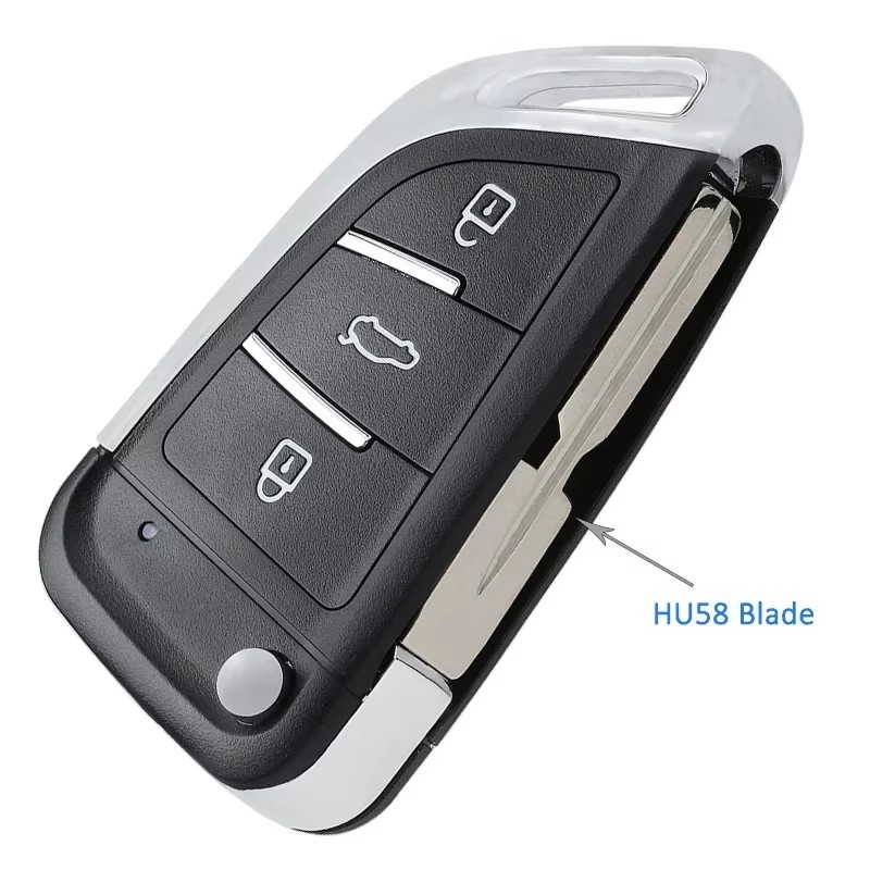 DIYKEY 修正された 315/433MHz ID44 EWS システム BMW E36 E38 E39 E46 E53 E60 E61 E81 X3 X5 Z3 Z4 LX8 FZV フリップキーリモート Fob
