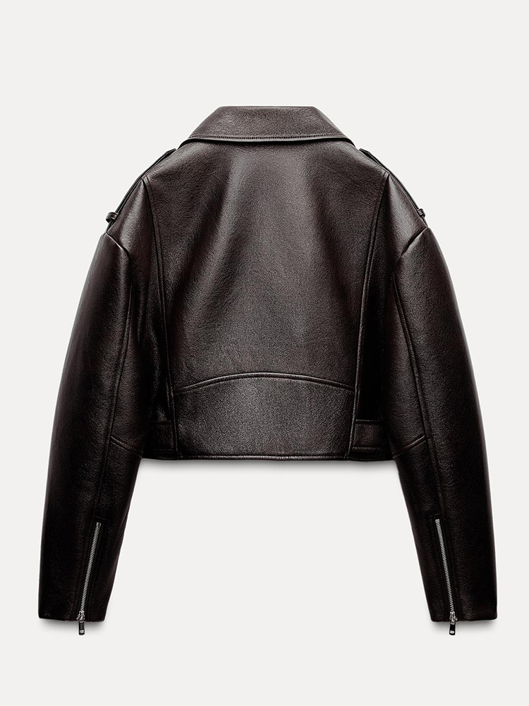 Ailegogo primavera outono feminino retro curto plutônio falso jaqueta de couro macio vintage feminino cinto com zíper casaco moto motociclista outwear