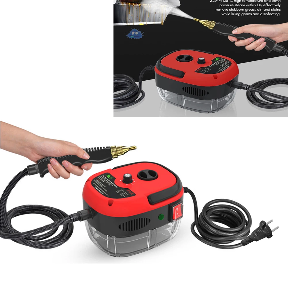 2500 W tragbarer Handdampfreiniger, Hochtemperatur-Druckdampfreinigungsmaschine mit Bürstenköpfen für Küchenmöbel