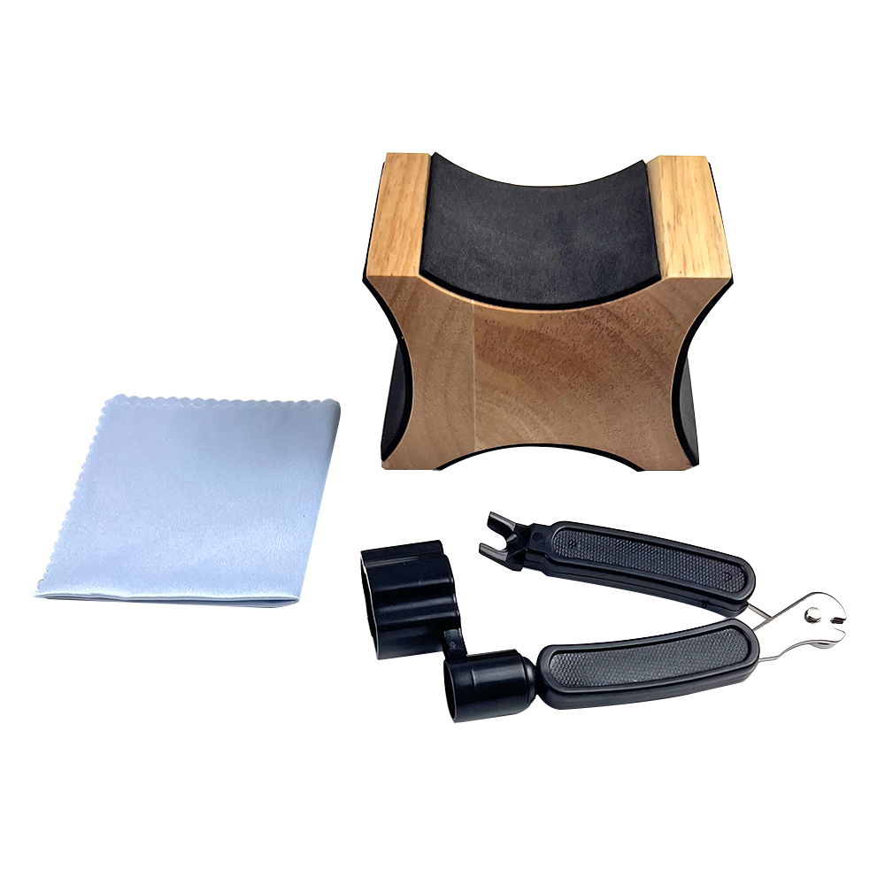 หมอนรองคอกีตาร์วัสดุมะฮอกกานี 2 การใช้งานความสูง Luthier เครื่องมือสําหรับกีตาร์อะคูสติกไฟฟ้าเบส Mandolin