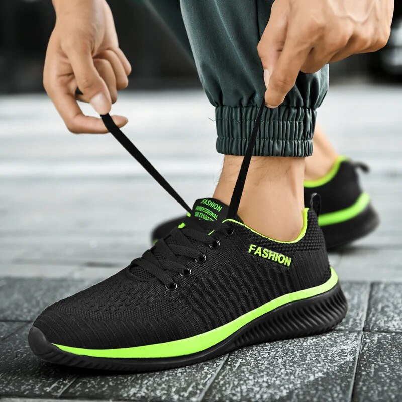 Männer Laufen Gehen Stricken Schuhe Mode Lässig Männer Turnschuhe Atmungsaktive Sport Sportlich Gym Leichte Laufschuhe