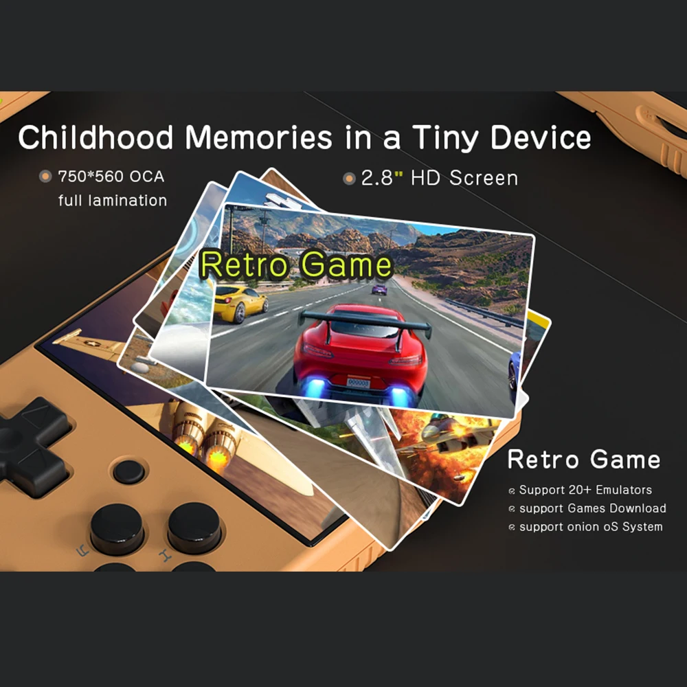 MIYOO MINI V2 V3 Di Động Retro Chơi Game Cầm Tay 2.8Inch IPS HDScreen Máy Trò Chơi Điện Tử Hệ Thống Linux Cổ Điển Chơi Game Giả Lập