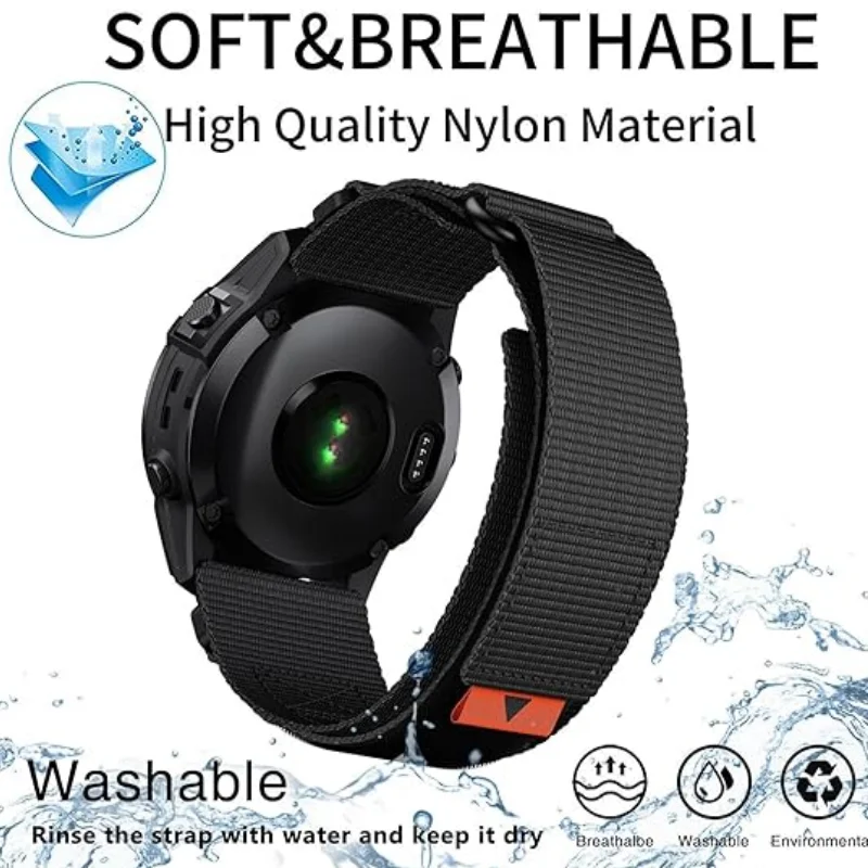 QuickFit 22 ミリメートル 26 ミリメートルナイロンストラップガーミンフェニックス 7 7X 6X プロ/エピックスプロ世代 2 51 ミリメートル 47 ミリメートル/Fenix6 5 5XPlus 編組時計バンド