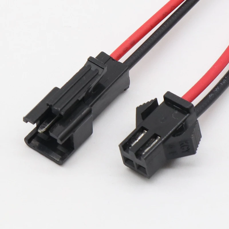 10 pares 15CM JST SM 2 pines enchufe macho y hembra conector de Cable conector de Cable enchufe en espiral para tira de luz LED lámpara de cinta