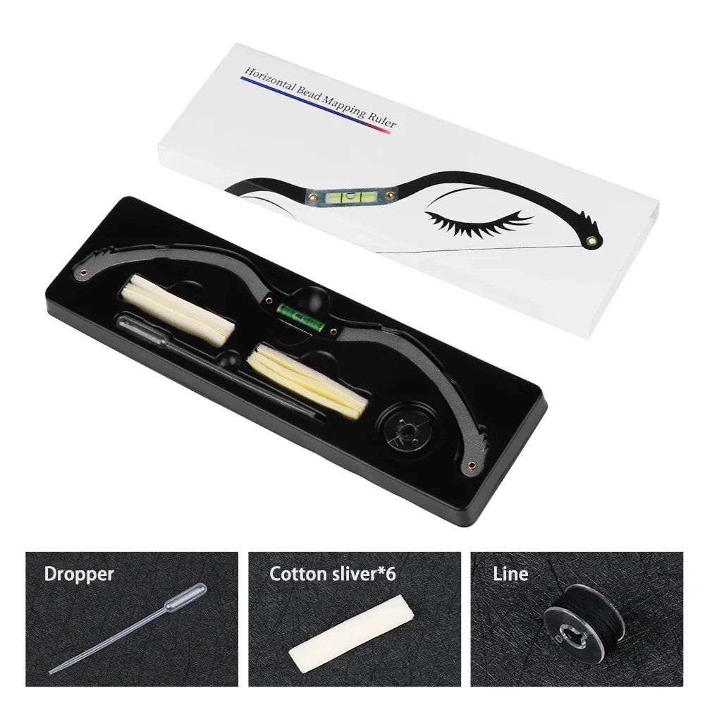 Kit de modelagem de sobrancelha microblading maquiagem permanente arco e flecha linha régua medição sobrancelha corda ferramenta de posicionamento